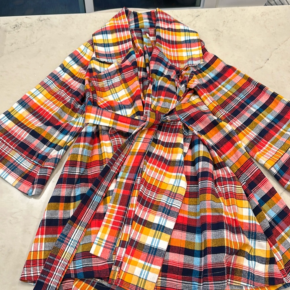 🧡Haley Solar Plaid Trench Coat🧡